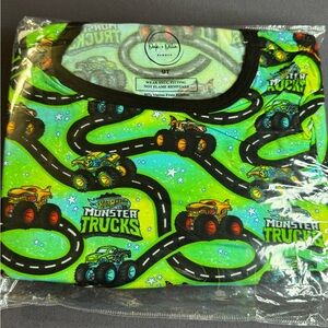 Oak + Ollie Bamboo Monster Trucks Bamboo Pajama Set, long sleeve, 9T